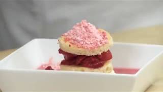 Delicious Panna Cotta with Strawberry Snow by the Talented West Coast Chef Paul McCabe