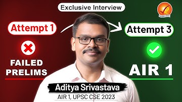 Unveiling the Unknown Success Secrets of AIR 1, IAS Aditya Srivastava | UPSC CSE 2023 Topper!