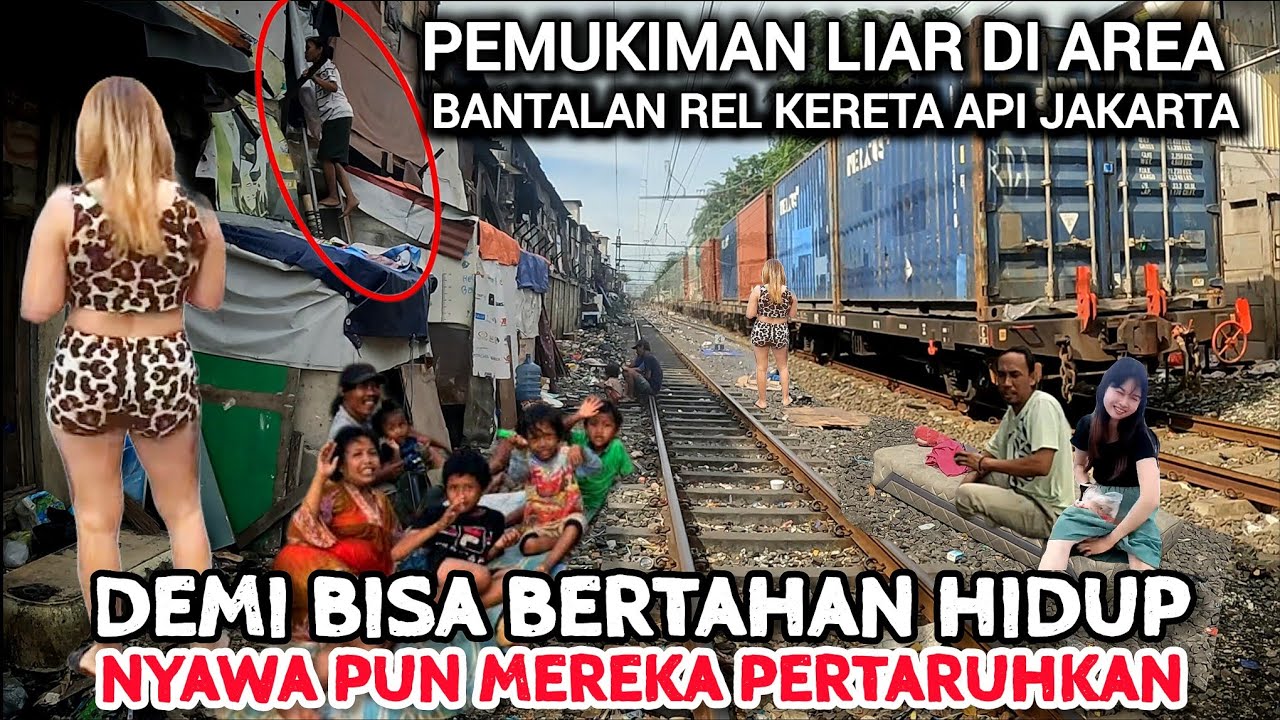 NEGARA LUAR KETAR KETIR LIHAT INI❗️HANYA WARGA +62 NEKAT BANGUN GUBUK JARAK 1 METER DARI REL KERETA