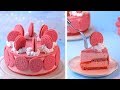 No Bake Pink Oreo Cheesecake | So Yummy Cake Decorating Ideas | Tasty Plus Cake