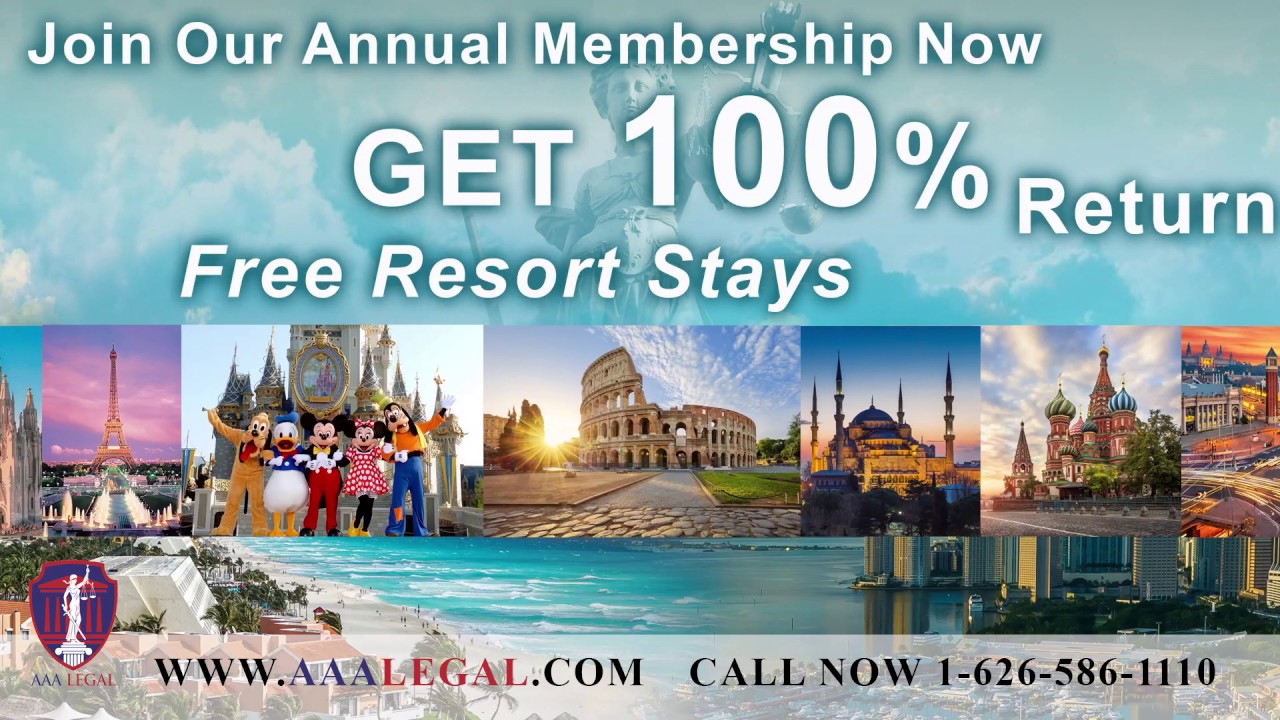 Aaa legal promotion join annual membership get free vacation youtube