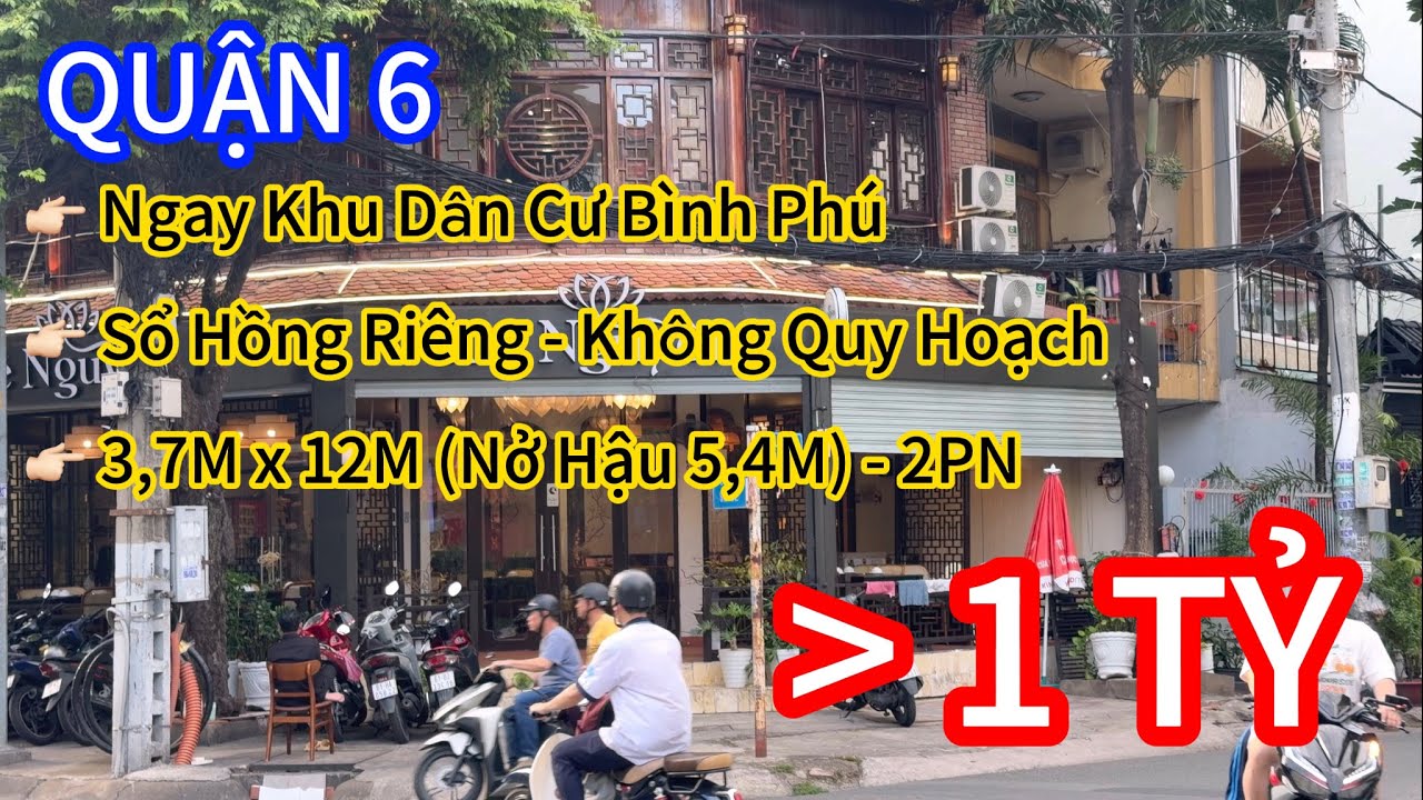 QUẬN 6 - CHỈ HƠN 1 TỶ CÓ NGAY NHÀ CÓ SỔ HỒNG RIÊNG , KHÔNG QUY HOẠCH #aunhapho #0374997997 