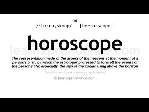 Pronunciation of Horoscope | Definition of Horoscope