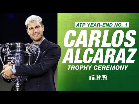 Carlos Alcaraz Year-End No. 1 Trophy Ceremony & Speech | 2025 ATP Finals