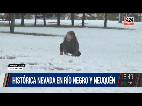 ⛄ Histórica nevada en Río Negro y neuquén ⛄ I A24