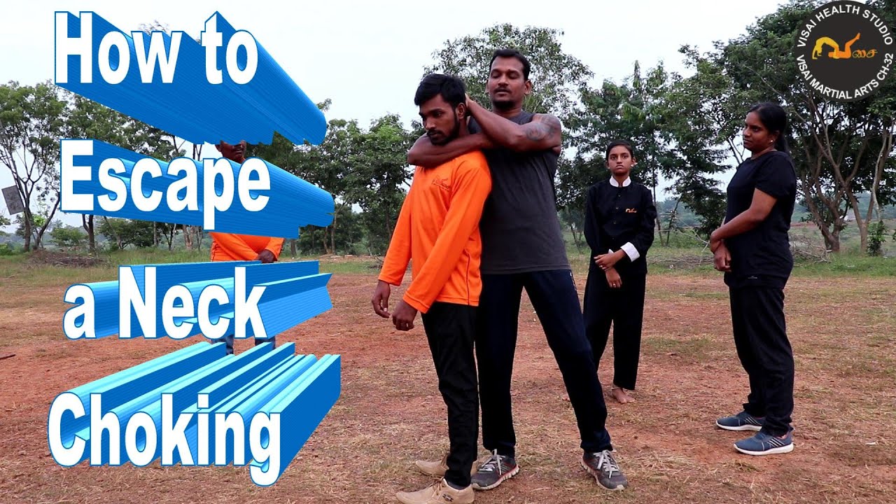 How to Escape a Rear Neck Choke Self Defense Lesson 13 / கழுத்து