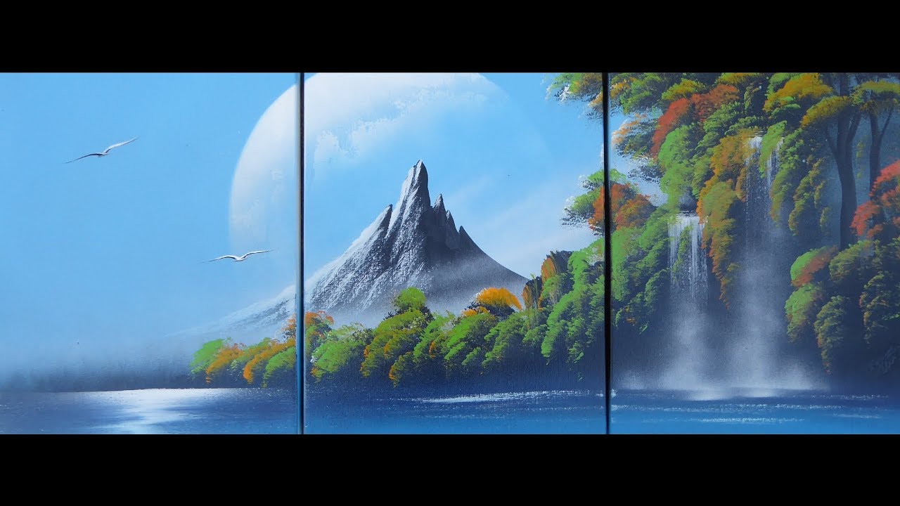 Spray paint art Nature made by street artist *time lapse* YouTube