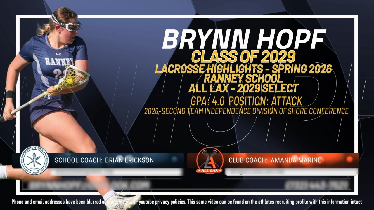 Brynn Hopf - Lacrosse Highlights - Spring 2026