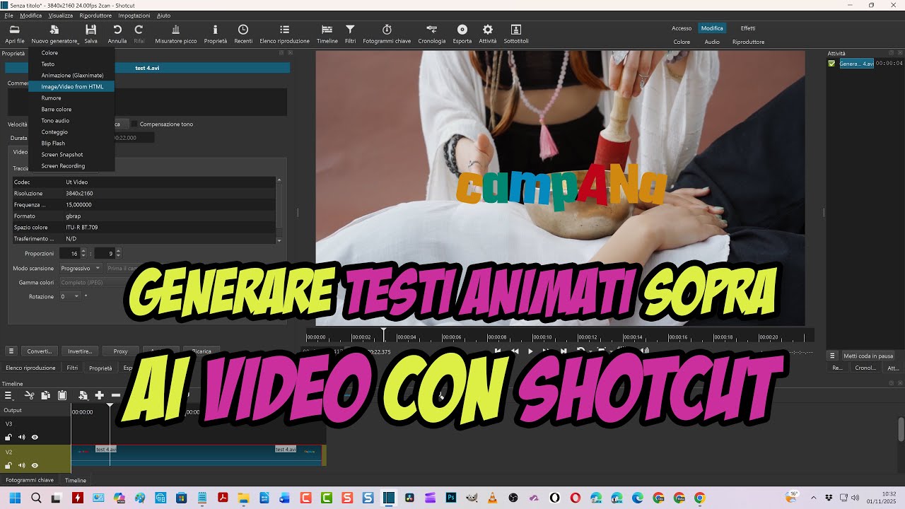 Come generare testi animati da sovrascrivere a immagini e video con i ...