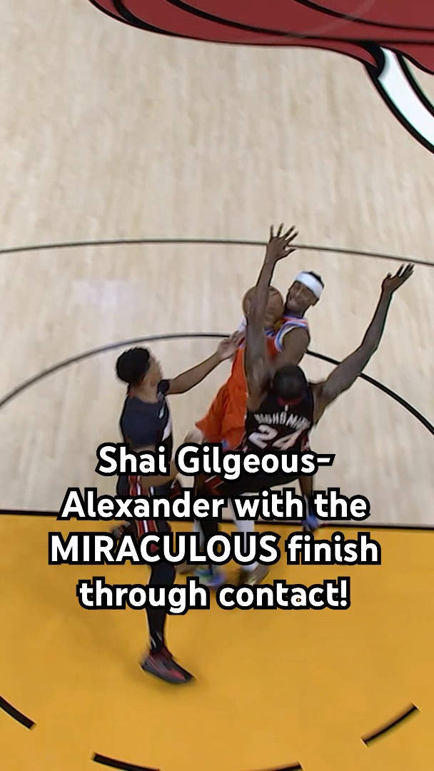 Shai Gilgeous-Alexander with the MIRACULOUS finish through contact! ?