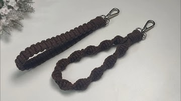 DIY Macrame Wristlet Keychain for beginners.