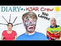 100 LAYERS! Funny SIBLINGS vs PARENTS Prank War Challenge! DIARY of a KJAR Crew!