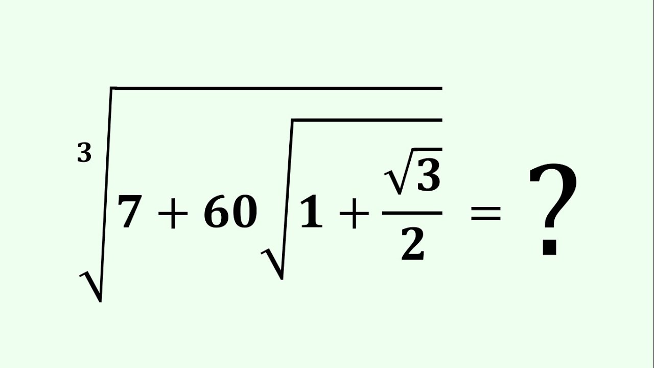 A Fascinating Radical Algebra Challenge | Olympiads