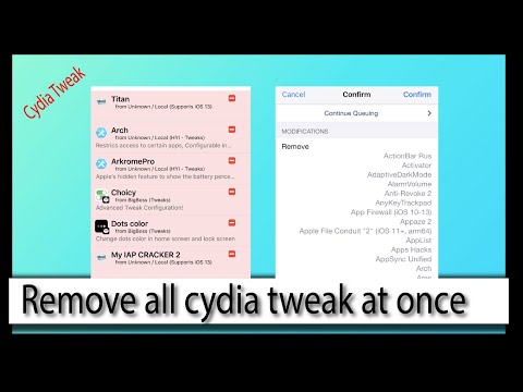 Tweak का उपयोग करके या उसके बिना, एक ही बार में सभी cydia ट्वीक को हटा दें