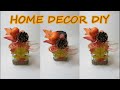 EASY TRASH TO TREASURE UPCYCLING PROJECT 🍂 QUICK HOME DECORATION IDEA  🍁 DIY GLASS JAR RECYCLING