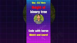 Master the Height of Binary Tree in DSA | Quick & Easy Guide! #shorts #ytshorts #dsa #coding