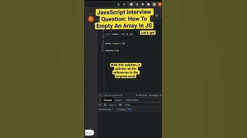JavaScript Interview Question: How To Empty An Array #programming #coding #javascript