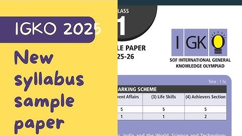 Class 1 General knowledge olympiad sample paper 2025/igko class 1 sample paper/class 1 igko 2025