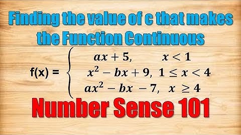Finding the Value of C that makes the Function Continuous
