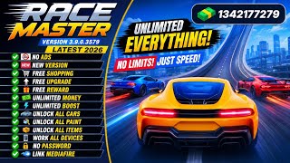 🔥MOD RACE MASTER v3.9.0.3579 – UNLIMITED MONEY + ALL CARS UNLOCKED 🏎️💰 | NO PASSWORD | LATEST 2026 😱 screenshot 4