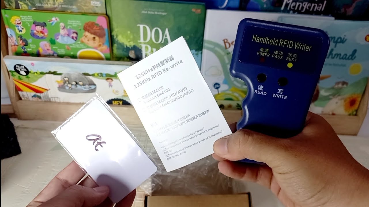 Unboxing Handheld RFID Writer 125KHz Re-write - YouTube