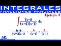 Integración por fracciones parciales | Ejemplo 4 Factores lineales diferentes