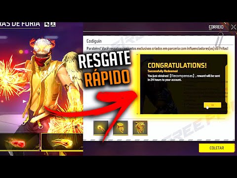 😎 FREE FIRE AO VIVO 😎 CODIGUIN INFINITO DA NOVA GOLA PRETA