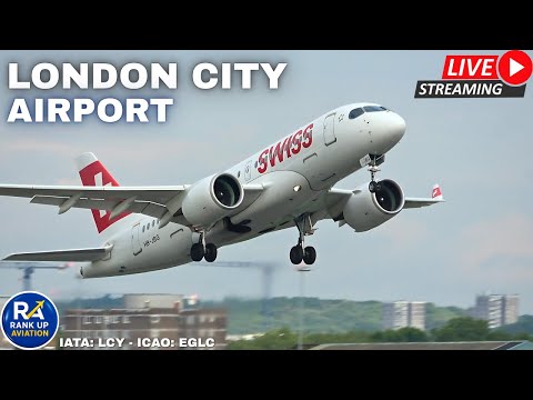 馃敶 LIVE London City Airport 鉁堬笍 Swiss & ITA A220, BA & KLM Embraer E190, E2, Luxair Dash 8 & ATR