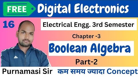 #16 Boolean Algebra | Digital Electronics | Electrical 3rd Semester @Polytechnic Pathshala