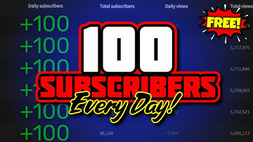 How to get 100 Subscribers on YouTube EVERY DAY! (Get Subs FAST)