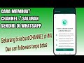 Cara membuat saluran di whatsapp  tutorial bikin channel sendiri di whatsapp