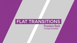 Flat Transitions Premiere Rush Templates