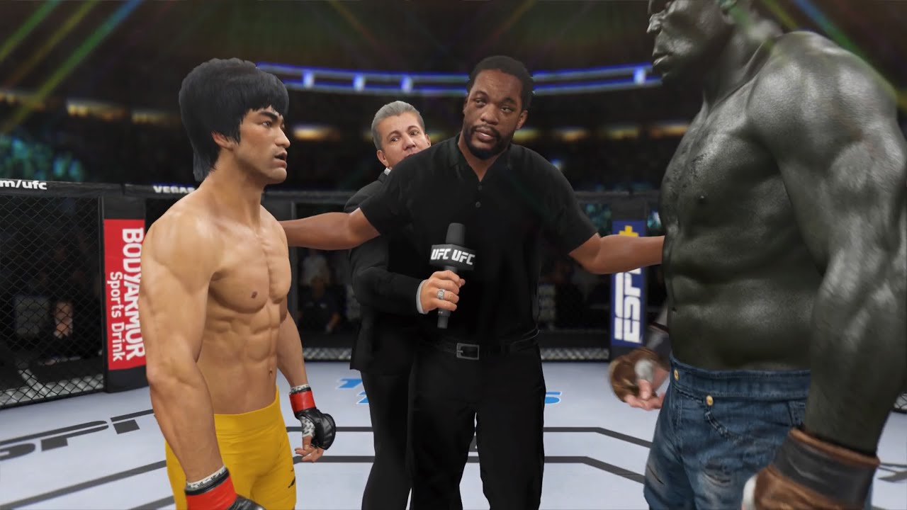 Bruce Lee vs Incredible Hulk   EA Sports UFC 4   Epic Fight 