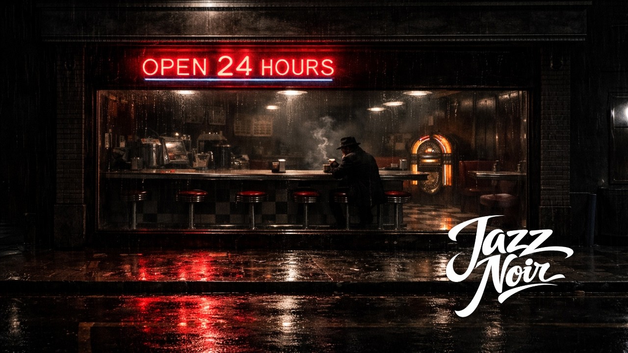 Late Night Shelter Noir — 5 Hours of 1940s–1950s Jazz for Focus & Unwind | Safe From The Rain