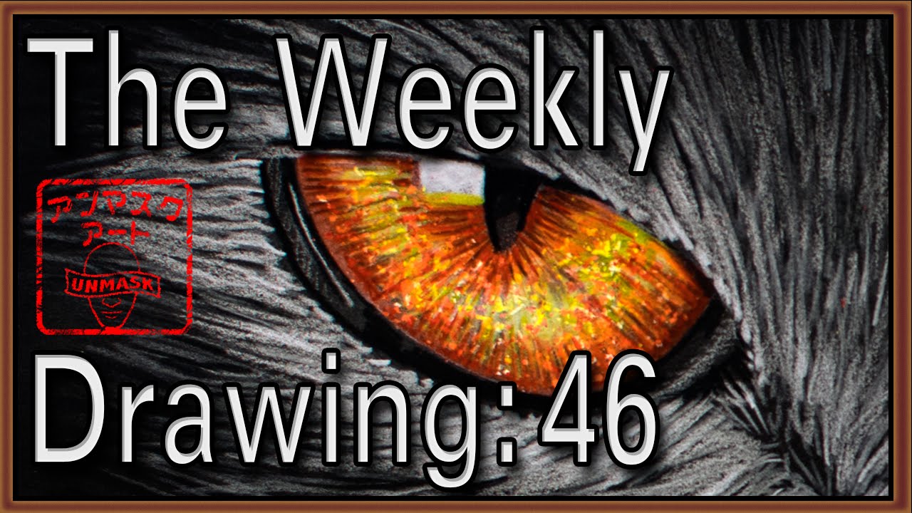 unmasked Weekly Drawing 46: Black Cat Drawing Timelapse