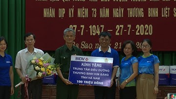 Công đoàn BIDV thăm Trung tâm điều dưỡng thương binh Thuận Thành và Kim Bảng