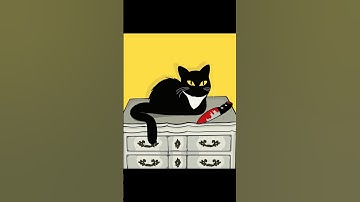 Cat with Attitude - Simple Tuxedo Cat Animation in Procreate #animation #procreate #bloodyknife