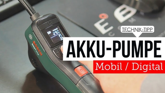 Akku-Luftdruckpumpe Bosch EasyPump ausgepackt und ausprobiert 