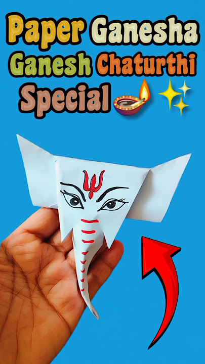 Easy Origami Ganpati 🙏 Cute DIY Paper Ganesha | Ganesh Chaturthi 2025 Special #shorts