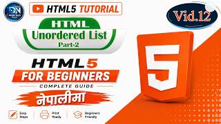HTML Unordered List & Sub List Explained | Nested List & Formatting | HTML Tutorial Nepali | Part 12