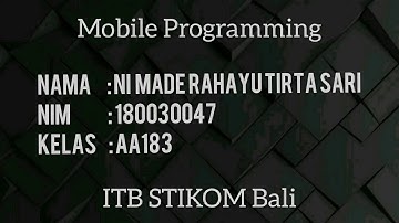 Project UAS Mata Kuliah Mobile Programming ITB STIKOM Bali