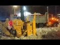 Caterpillar 950M Loader Snow Removal With Larue Snow Blower In Ottawa Canada After Snow Storm