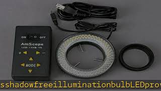 AmScope LED-144A 144-LED Lighting-Direction-Adjustable Microscope Ring Light with Adapter for Stere