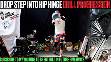 Drop Step into Hip Hinge Drill Progression | DRIVE LEG DRILL PROGRESSION