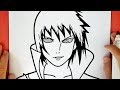 HOW TO DRAW SASUKE RINNEGAN