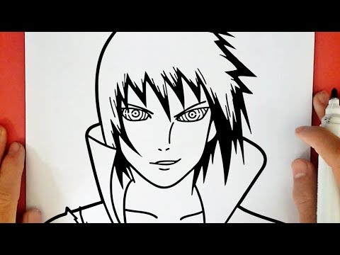 Como Desenhar o Sasuke - How To Draw Sasuke - Sasuke fácil 