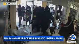 Smash-and-grab robbers ransack California jewelry store