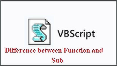 Difference between Function and Sub in VB script || Vicky Raj