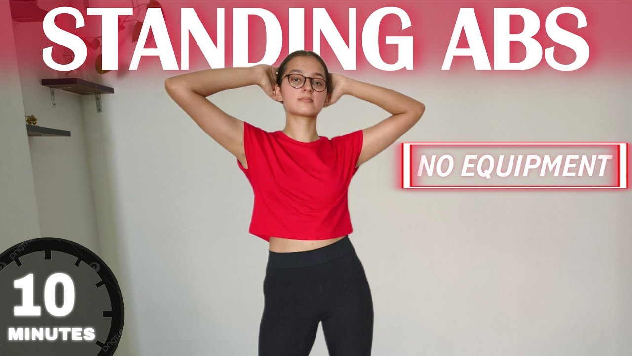 10 MIN STANDING ABS Workout - No Equipment, No Repeats (Easy to Follow ...