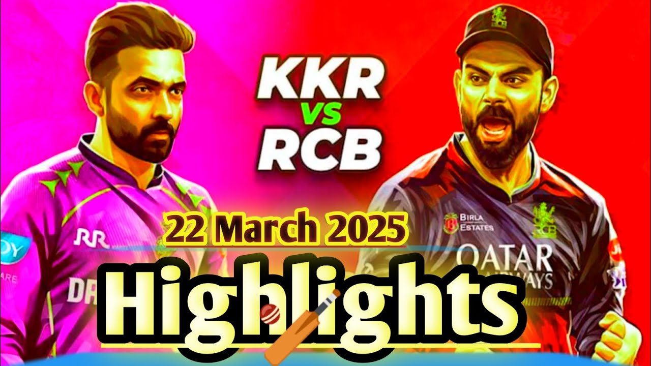 RCB vs KKR match highlights point video! IPL match highlights #ipl # ...